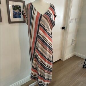 Linen Blend Asymmetrical Summer Dress